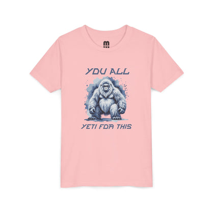 Youth Tee — "You All Yeti For This" Funny Yeti Kids T‑Shirt, Cute Snow Monster Graphic